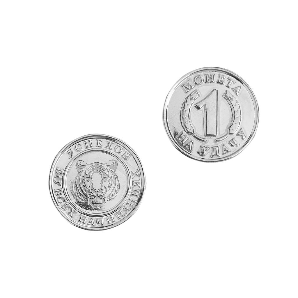 медаль в виде монеты серебряная 01М050005-3