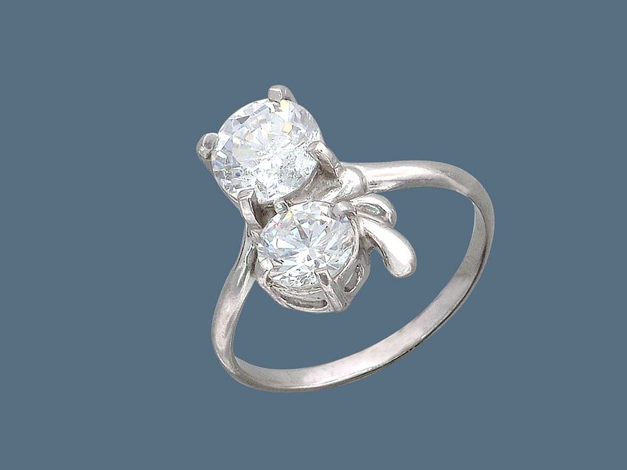 кольцо из серебра 925 пробы с фианитом 51К151712Р