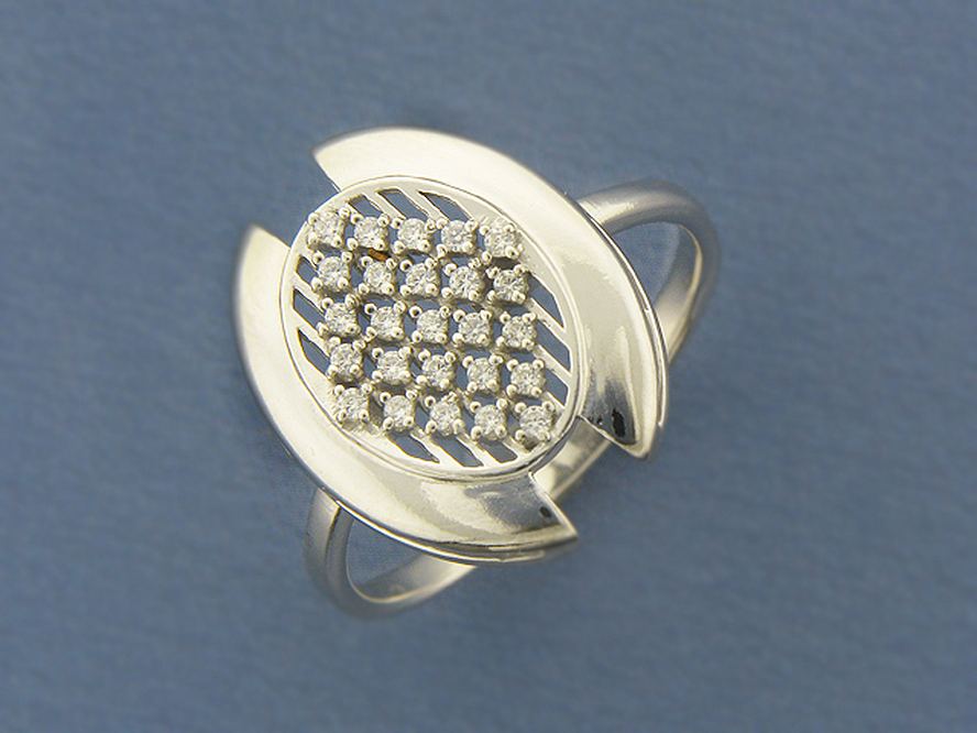 кольцо из серебра 925 пробы с фианитом Д6К1501628