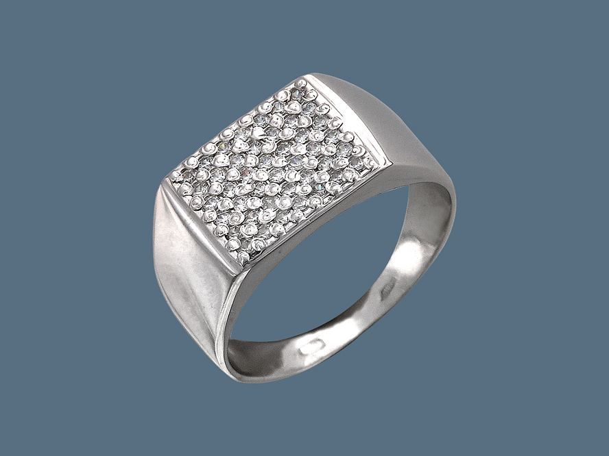 кольцо из серебра 925 пробы с фианитами К5Т150124