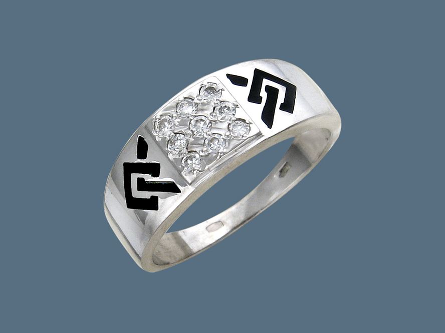 кольцо серебряное с фианитами К5Т150351