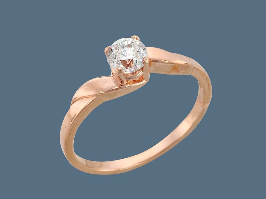 кольцо из серебра 925 пробы с фианитом Р3К1501021П