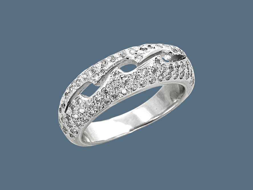 кольцо серебряное с фианитами У15К150212