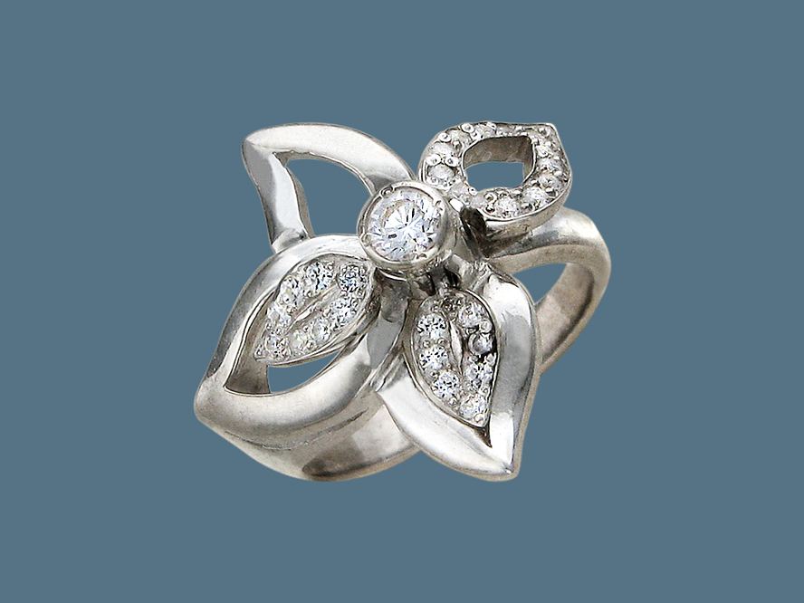 кольцо из серебра 925 пробы с фианитами У15К150397