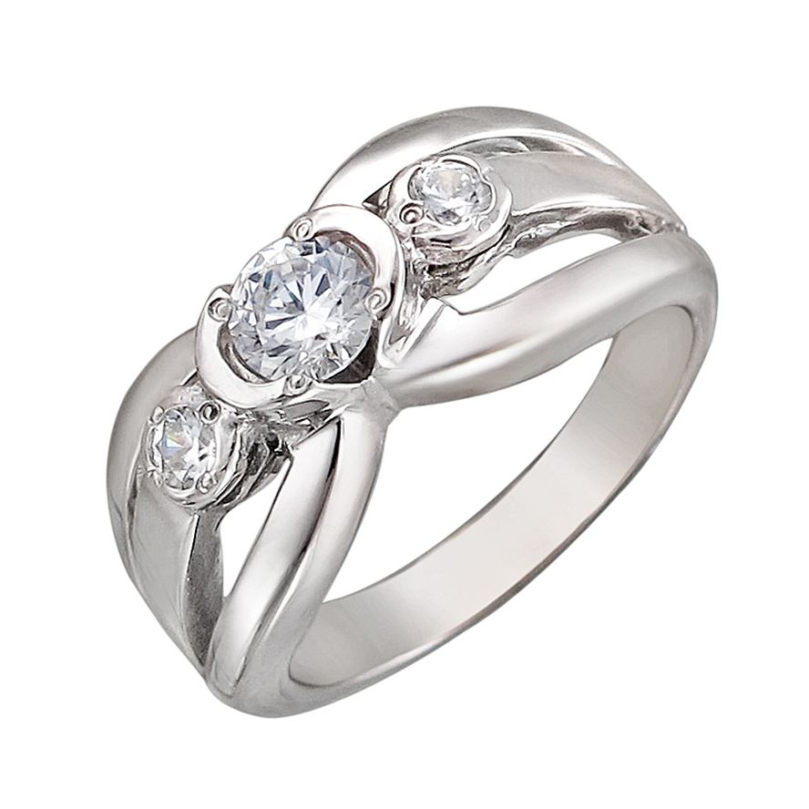 кольцо серебряное с фианитами У15К150551