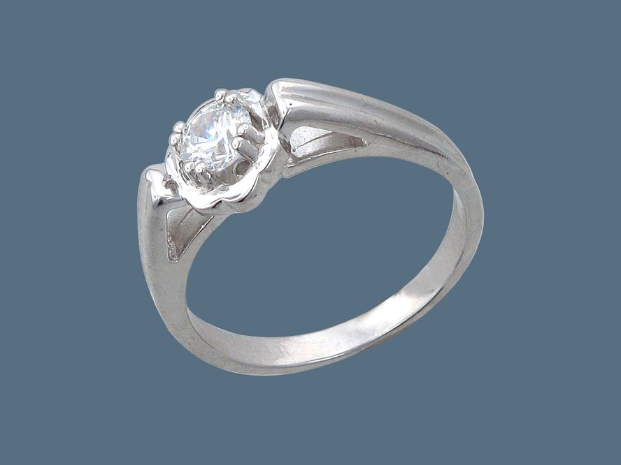 кольцо серебряное с фианитом У15К150555